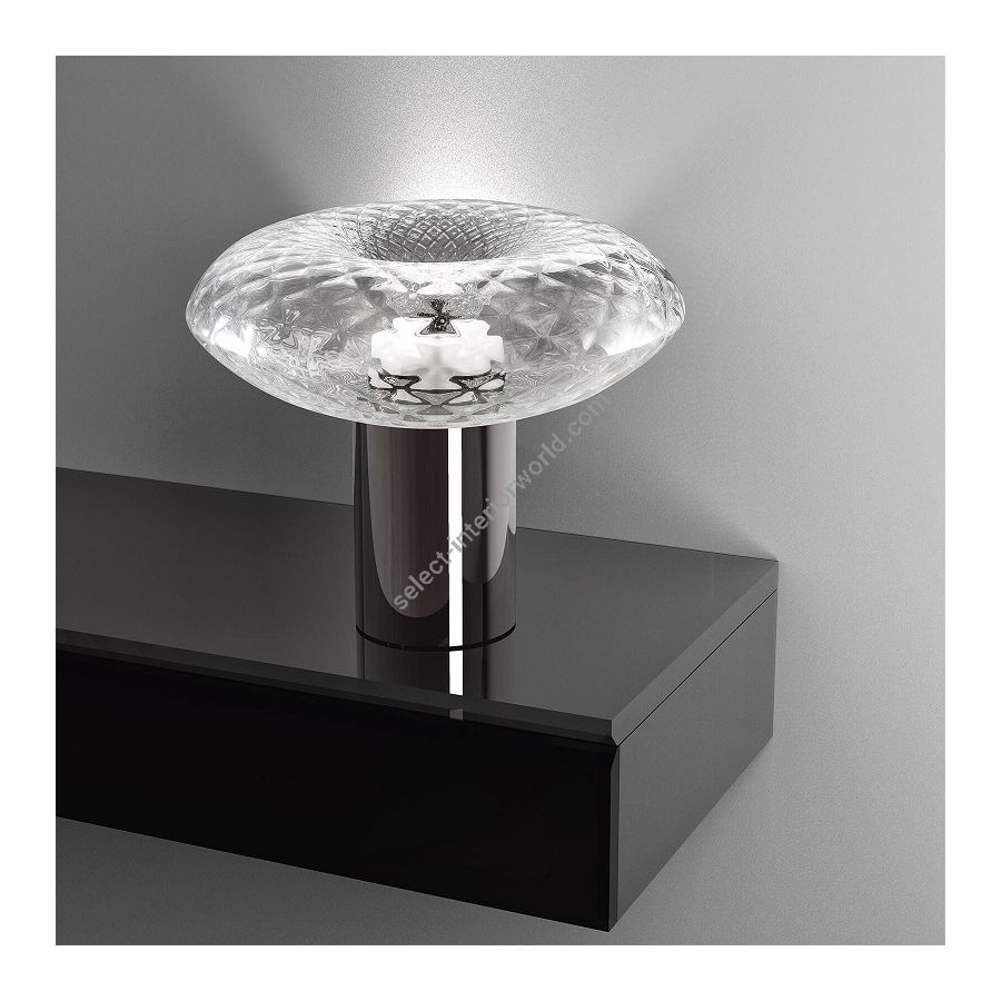 Table lamp / Iron Grey finish / Transparent glass