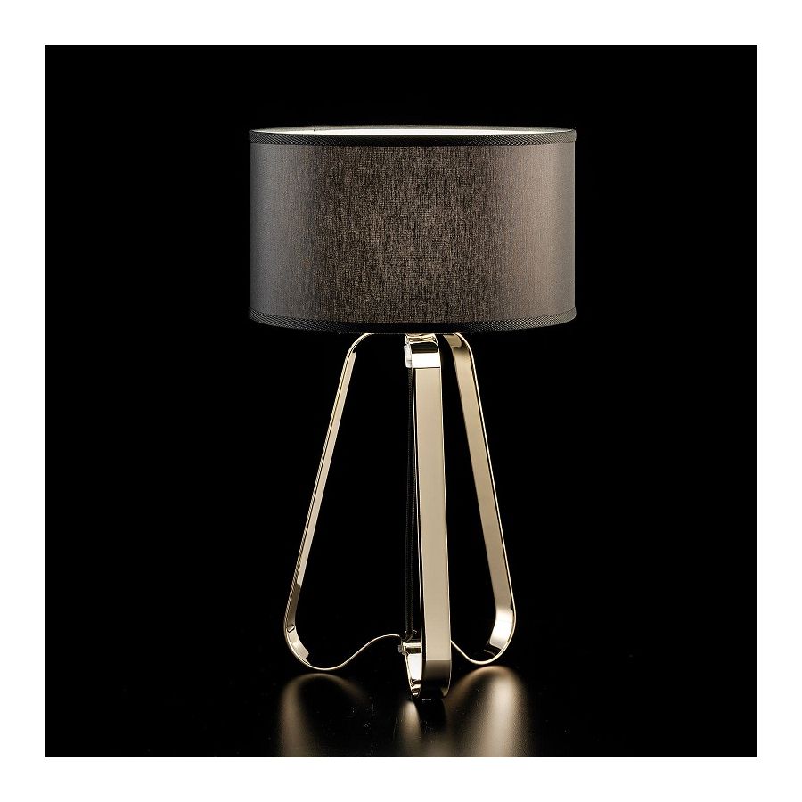 Light Gold Finish / Ponge-black Fabrik