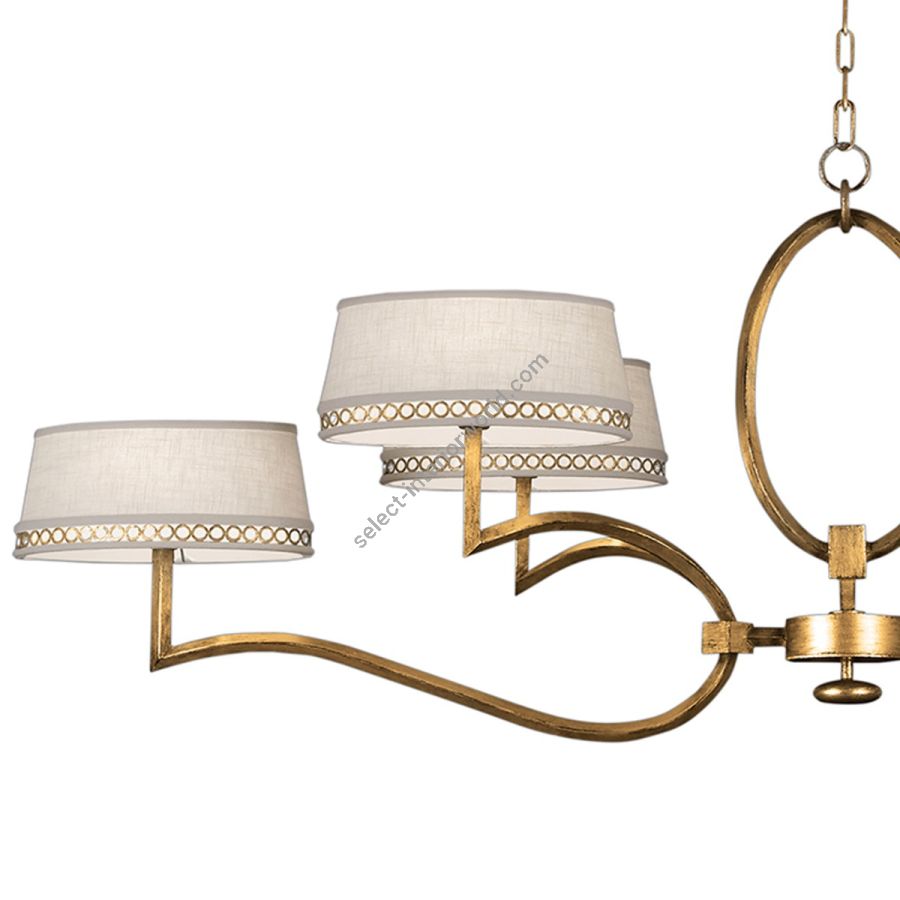 Gold / White Linen Shades - 780040-2