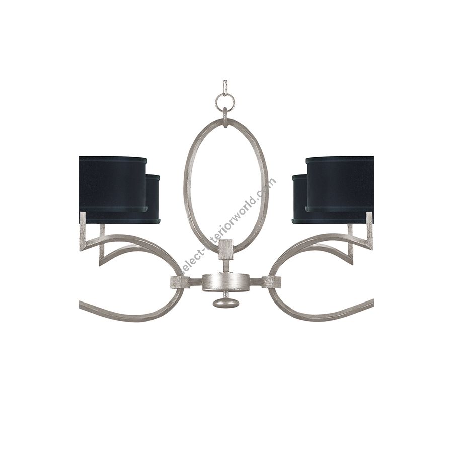 Silver Leaf / Black Fabric & Silver Inner Lining Shades - 780040-42