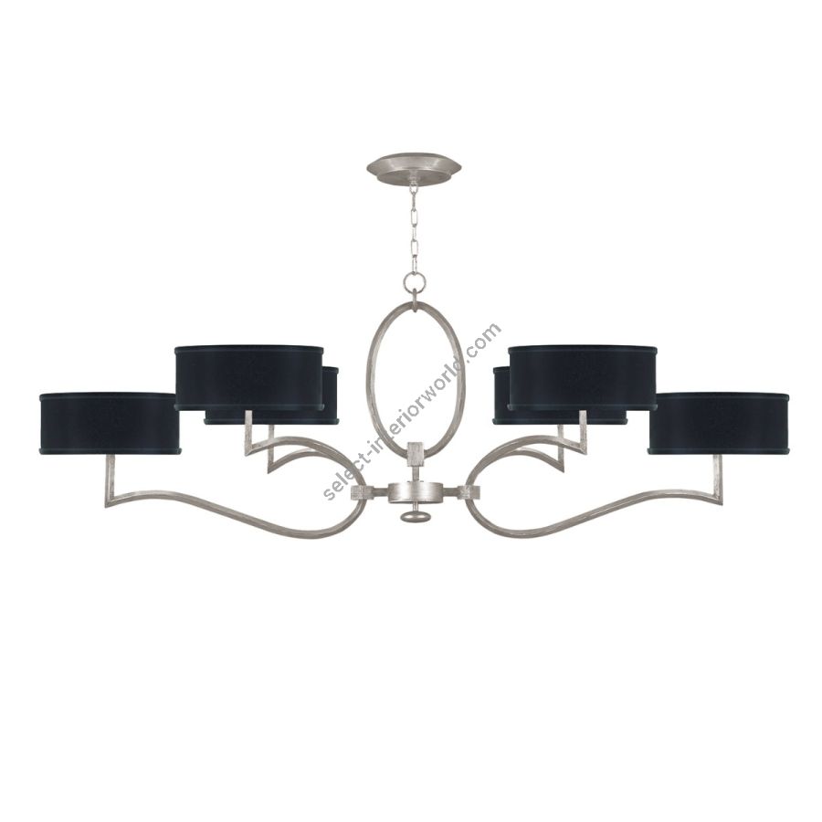 Silver Leaf / Black Fabric & Silver Inner Lining Shades - 780040-42