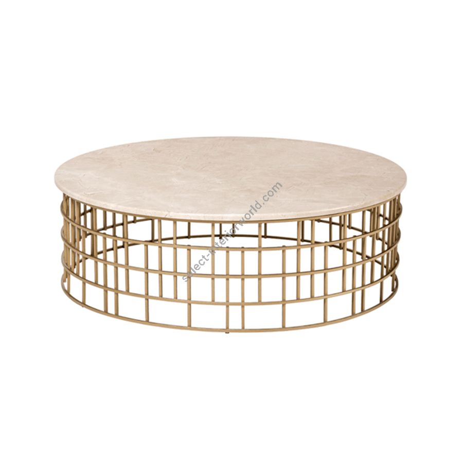 Bronze metal finish / Ivory marble top