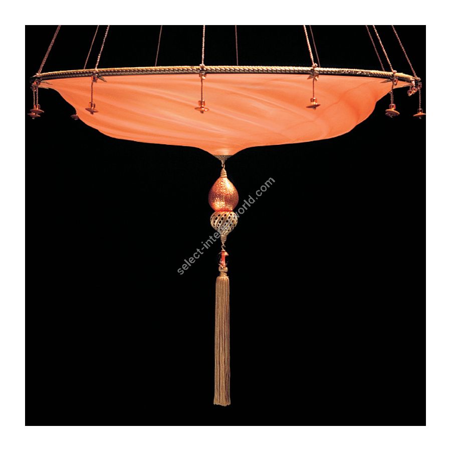 Salmon glass colour (without decoration)