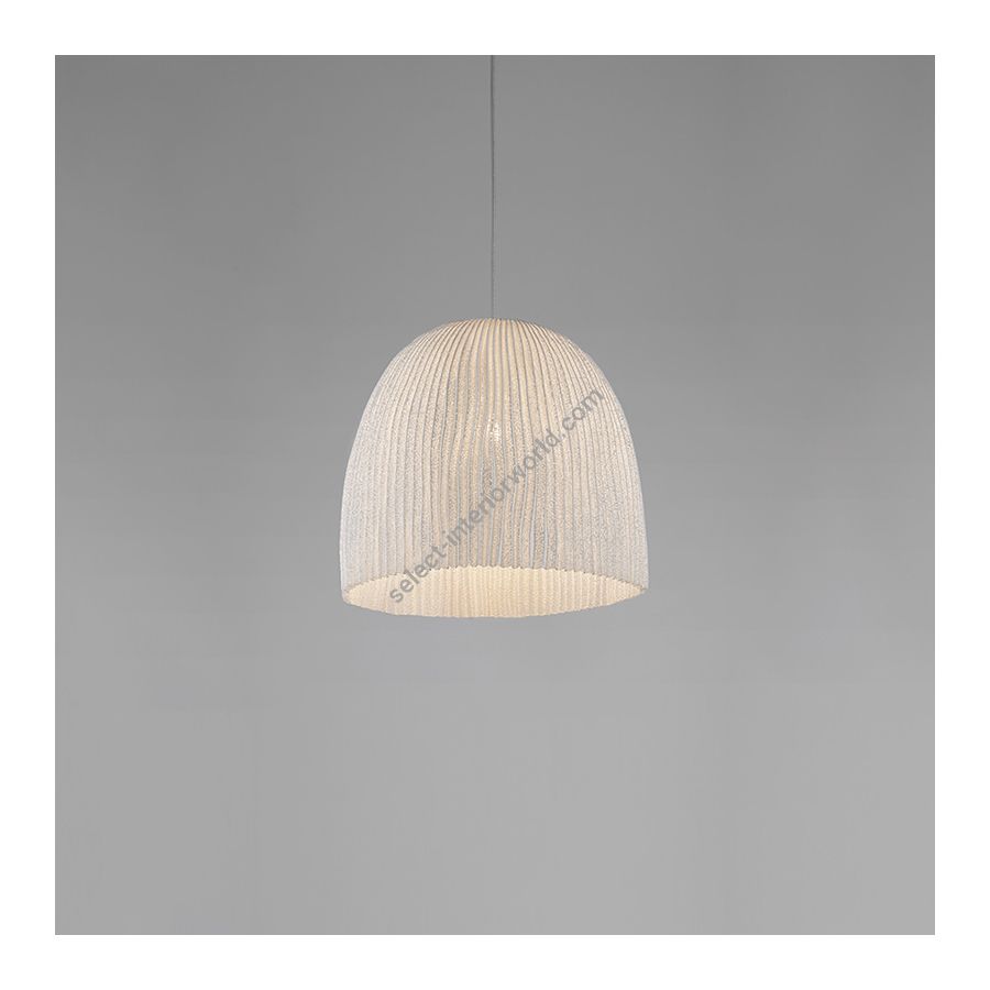 White color finish / Transparent cable / cm.: 150(H1/27 + H/123) x 28 x 28 / inch.: 59.1"(H1/10.6" + H2/48.4") x 11.02" x 11.02"