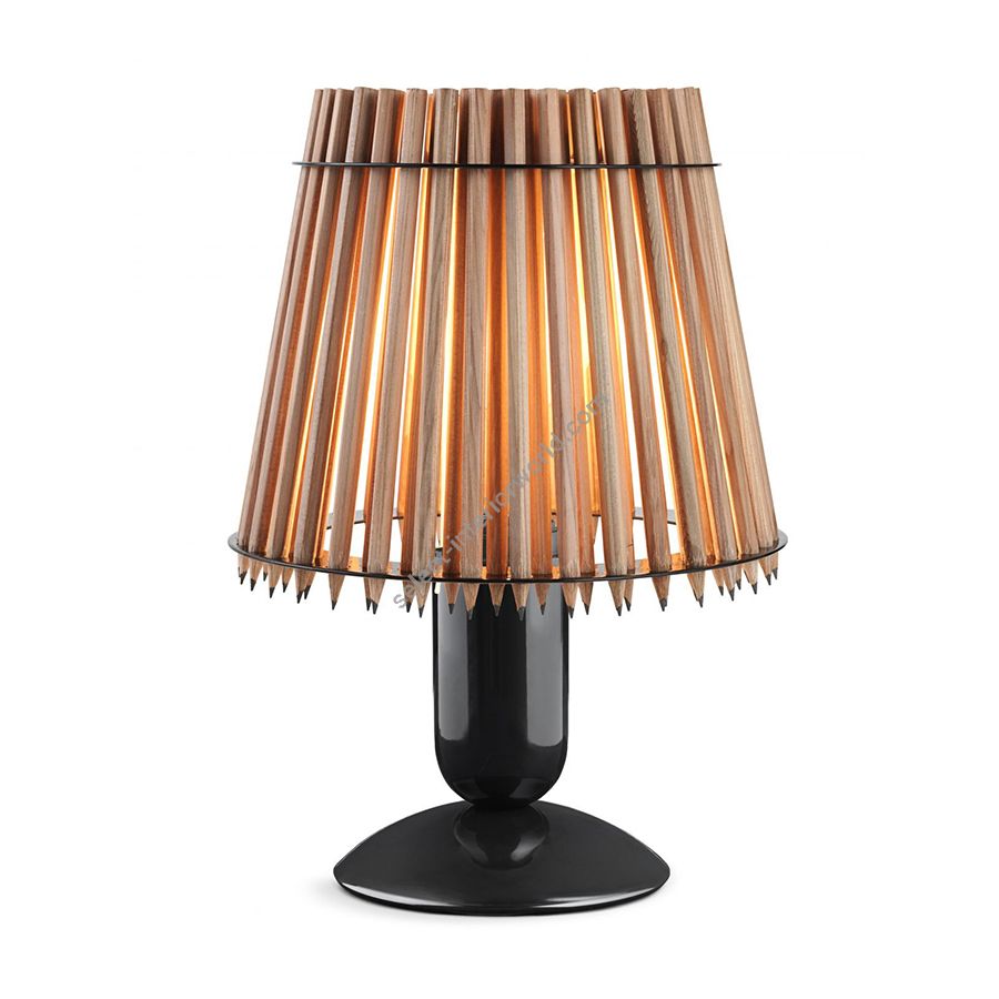 Natural colour lampshade / Black stand
