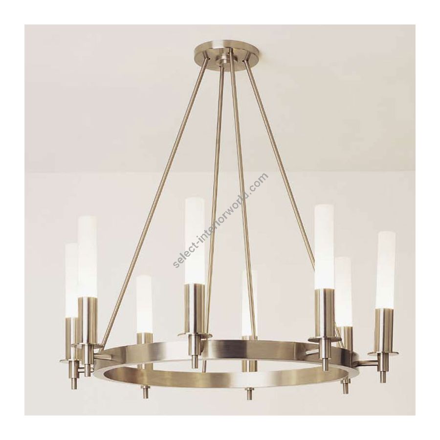 Satin Brass finish, 8 lights (cm.: W 77.5 x D 77.5 / inch.: W 30" x D 30")