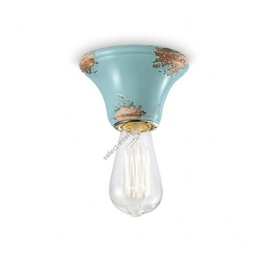 Light blue (Via) finish (cm.: 7.5 x 10 x 10 / inch.: 2.7" x 3.9" x 3.9")