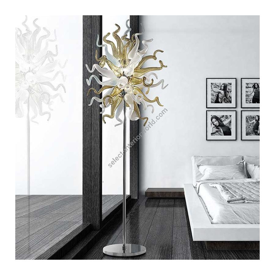 White / Clear / Gold glass