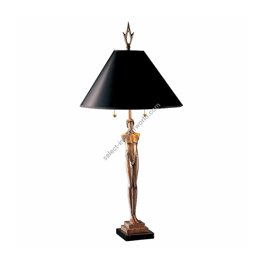 Natural patina finish / Black marble base