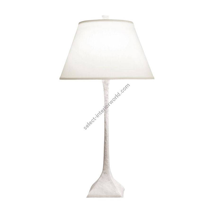 White patina finish / White linen lamp shade / Without symbols
