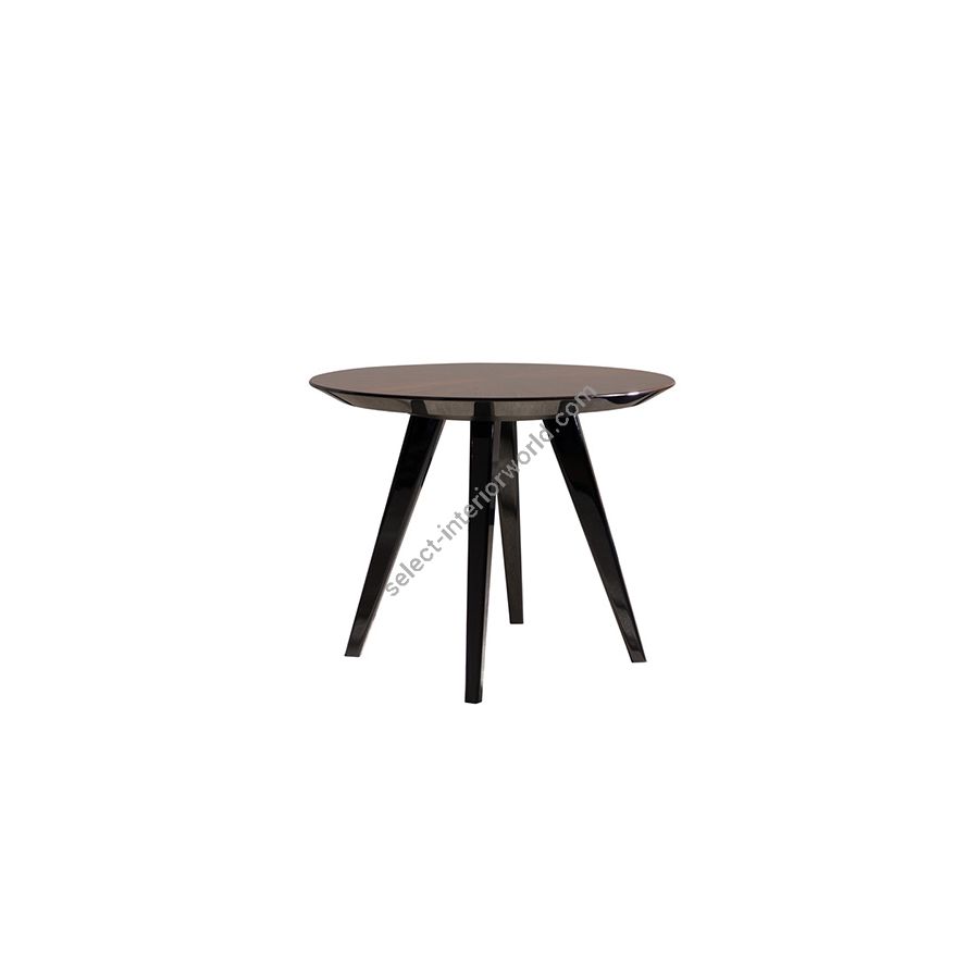 Gueridon small table / Black gloss lacquered top