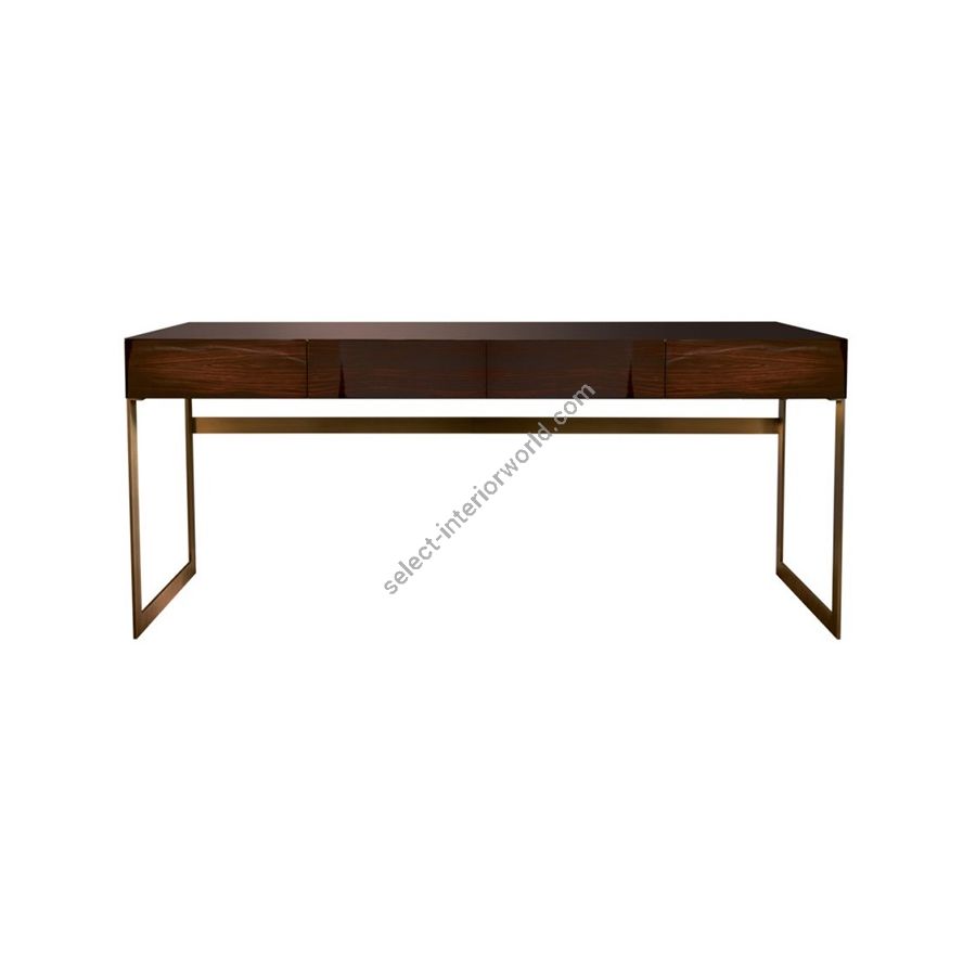 Finish Gloss Brass Plated, Top Gloss Makassar Ebony
cm.: 78 x 182 x 70 / inch.: 30,7" x 71.65" x 27.5"