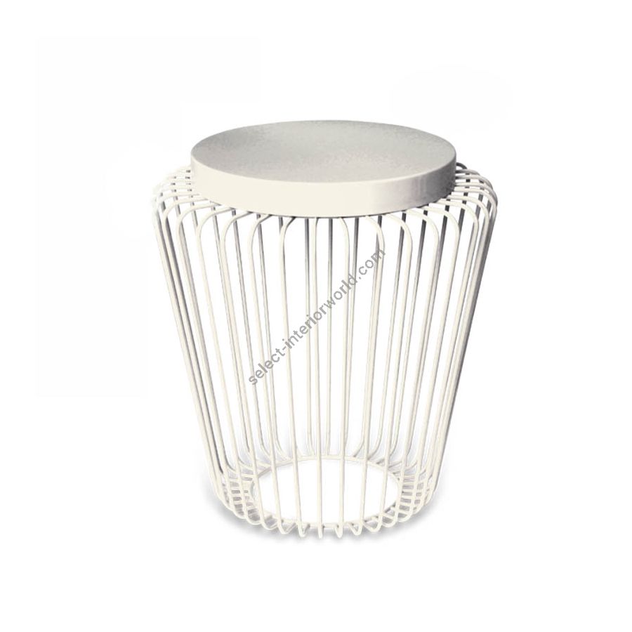 White painted finish