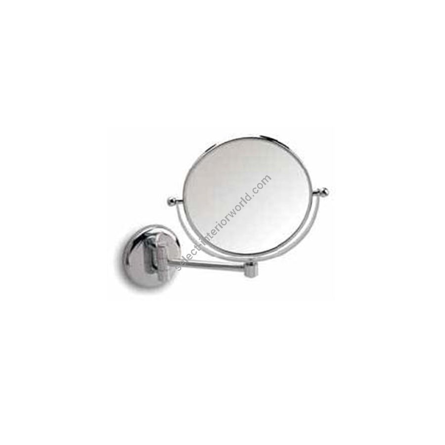Double face magnifying mirror / With swinging arm (depth max 19 cm / 7.5")