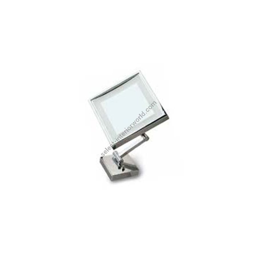 Square mirror with LED lighting / Chrome finish