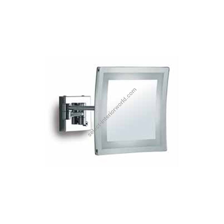 Square mirror / Inside LED lighting / Chrome finish