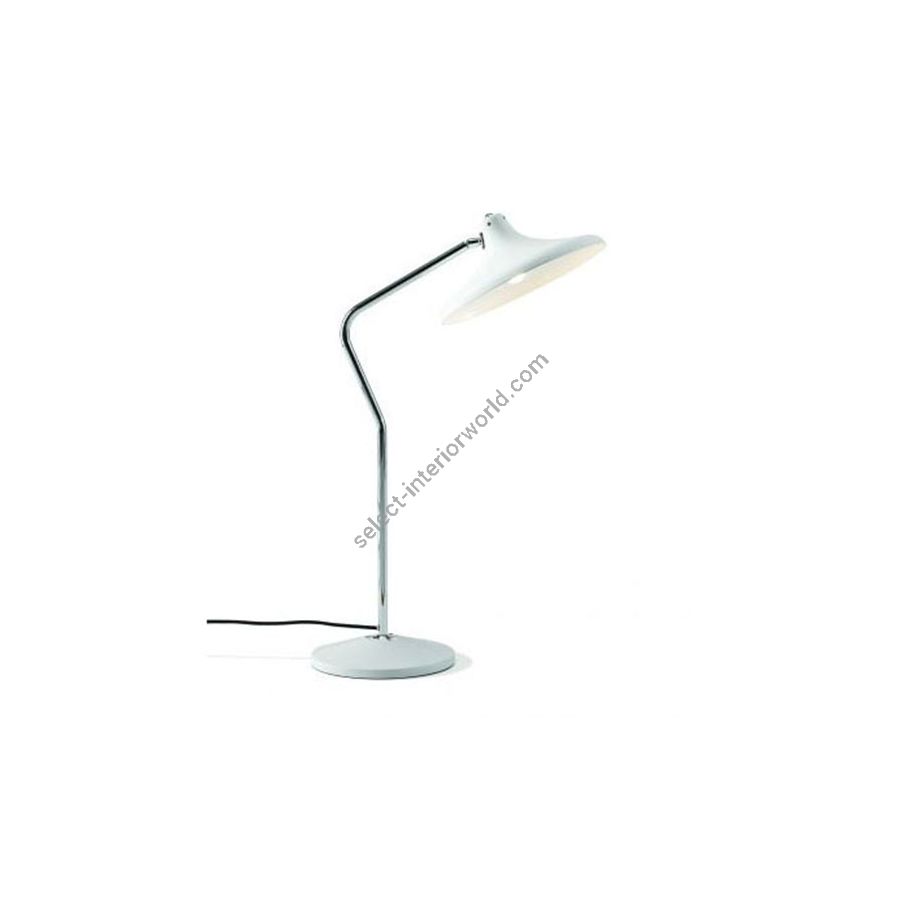 Chromed brass with white painted metal finish