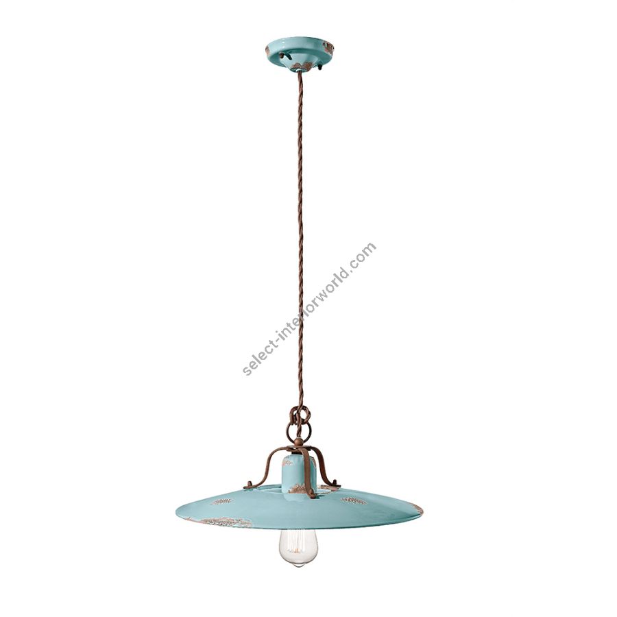 Light blue (Via) finish (cm.: W 40 x D 40 / inch.: W 15.7" x D 15.7")