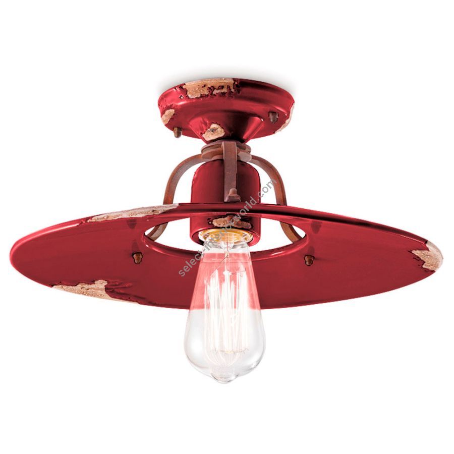 Burgundy (Vix) finish (cm.: 15 x 40 x 40 / inch.: 5.9" x  15" x 15")