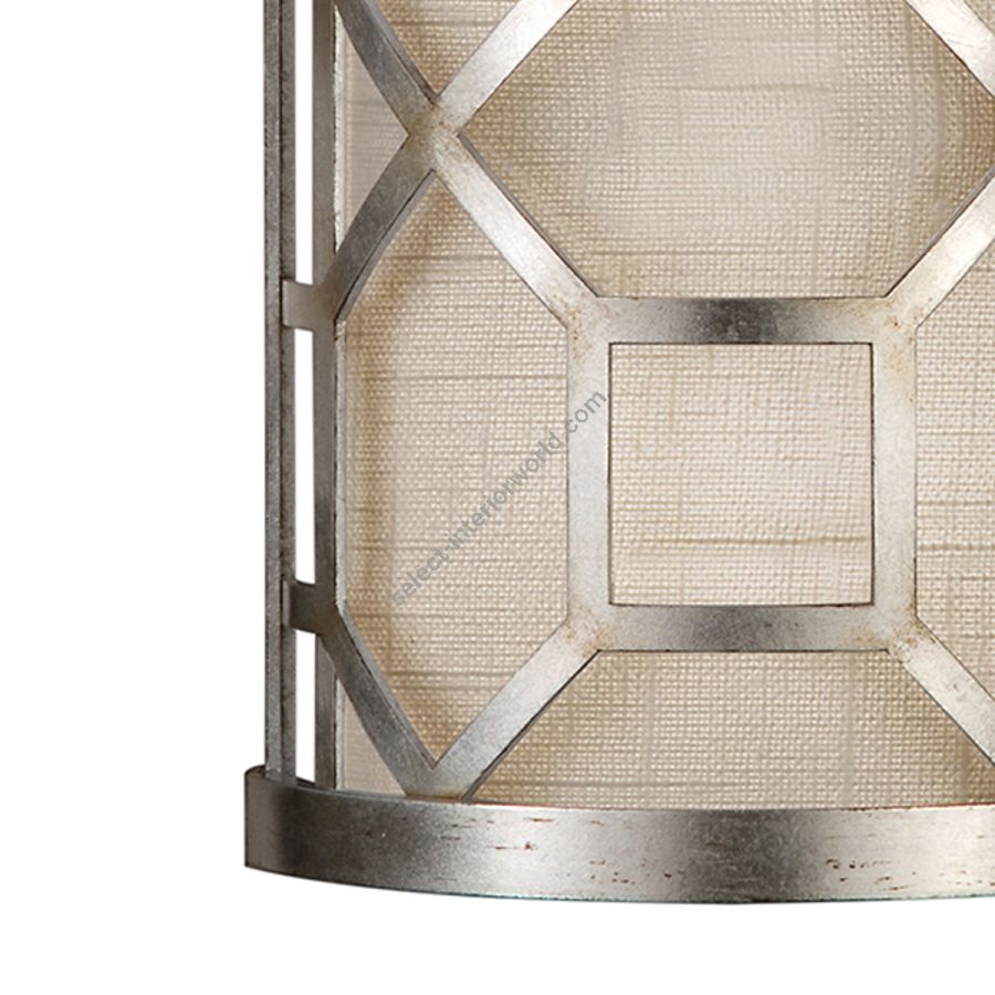 Silver / White Linen Shade