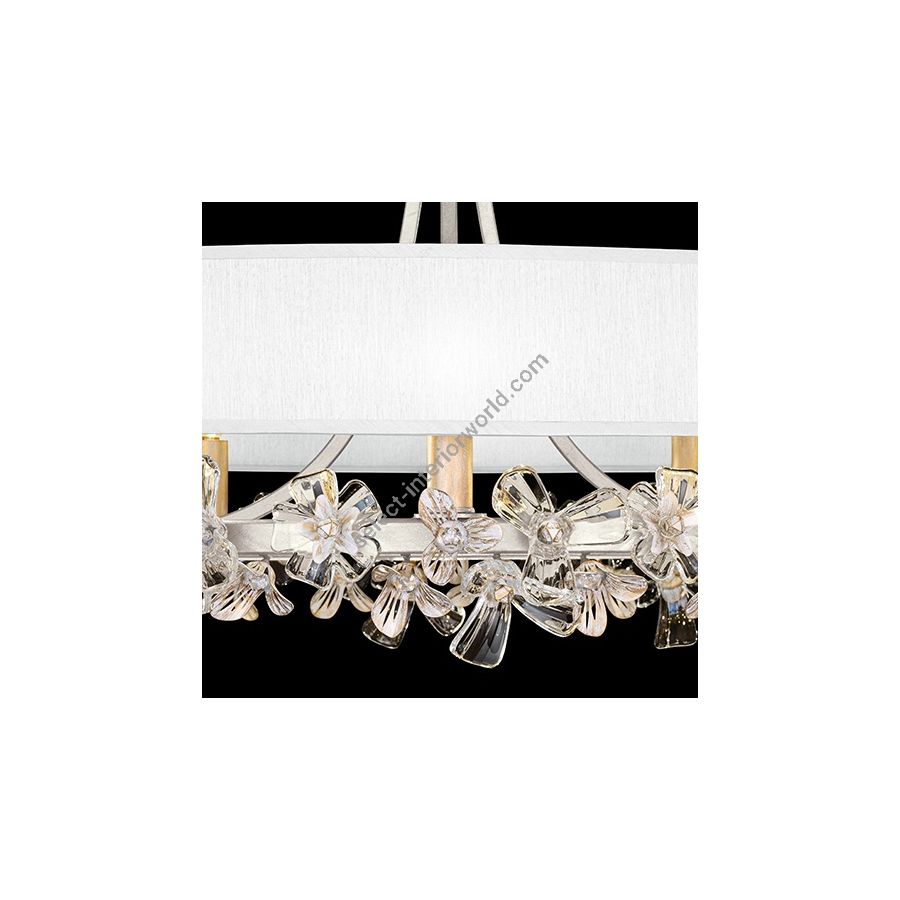 Silver Leaf / White Fabric Shade 915240-11
