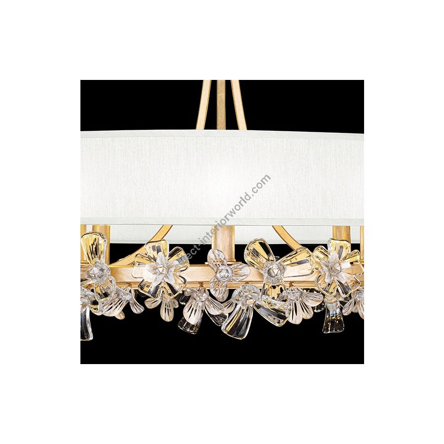 Gold Leaf / White Fabric Shades 915240-21