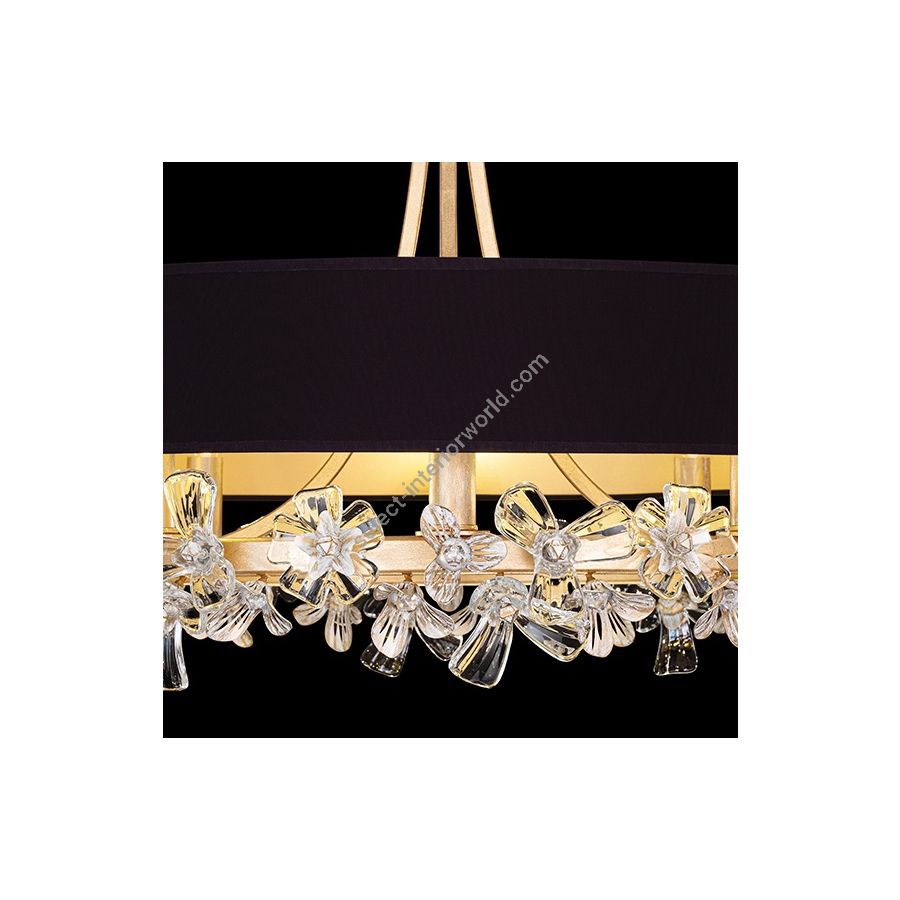 Gold Leaf / Black Fabric & Gold Inner Lining Shades 915240-23