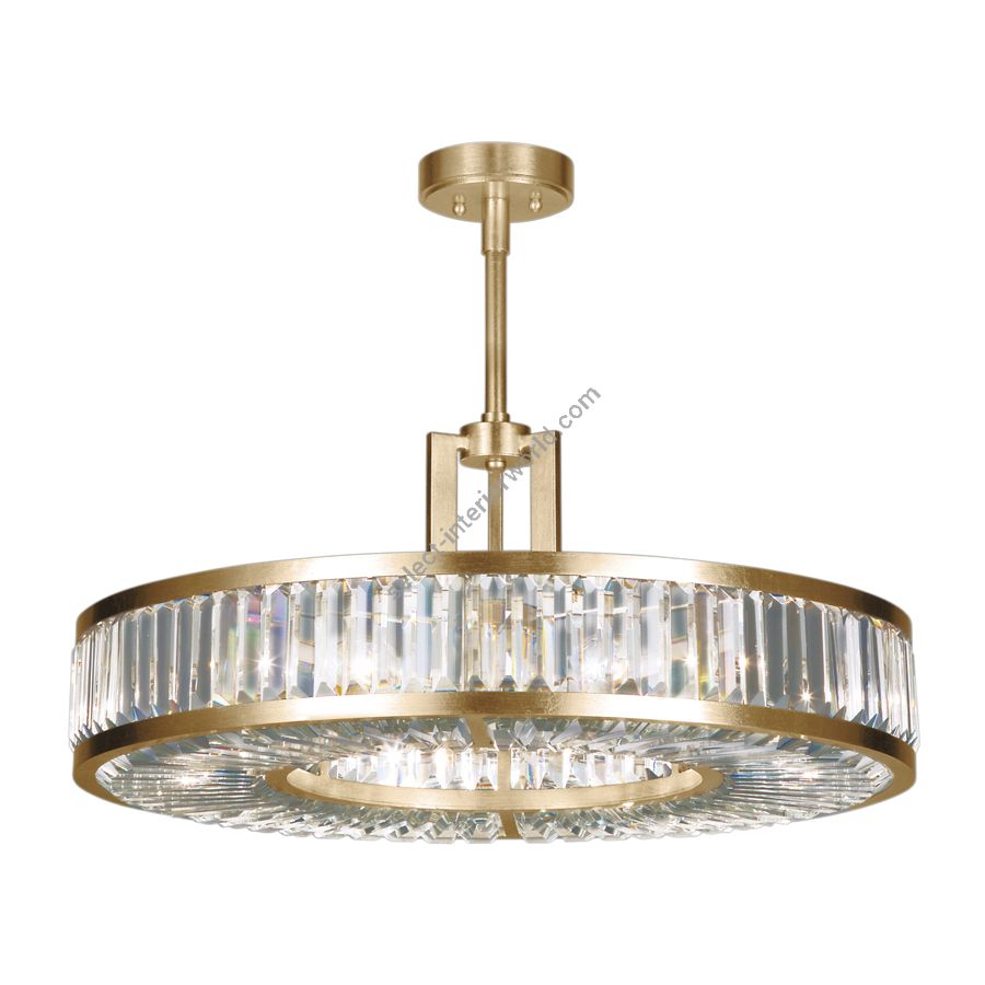 Gold leaf finish, cm.: H 36 x W 74 / inch.: H 14" x W 29" (small)