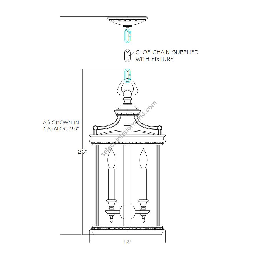 12″ Bronze - 538282 / 26” H x 12” W ( 66.04 cm x 30.48 cm )