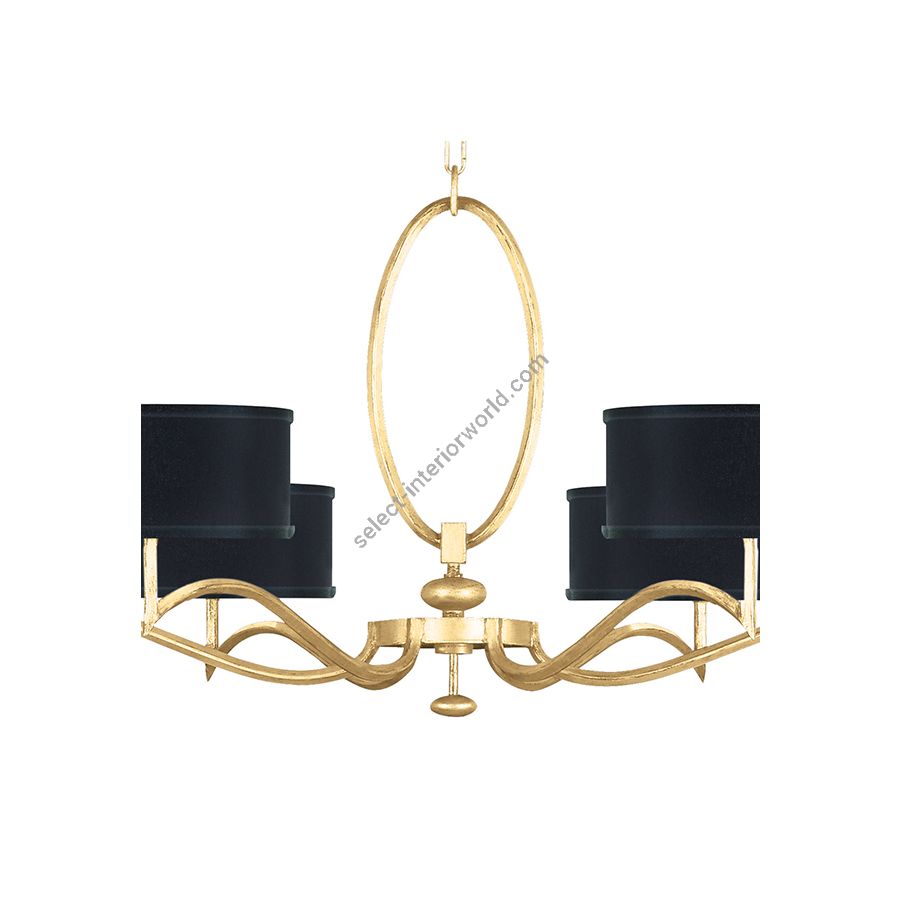 Gold Leaf / Black Fabric & Gold Inner Lining Shades - 771740-34