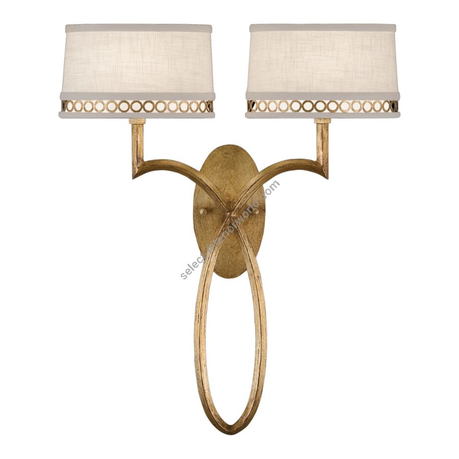 Gold / White Linen Shades - 784750-2