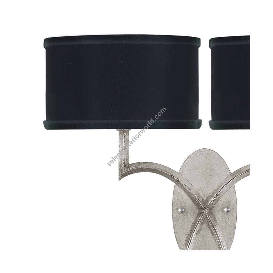 Silver Leaf / Black Fabric & Silver Inner Lining Shades - 784750-42