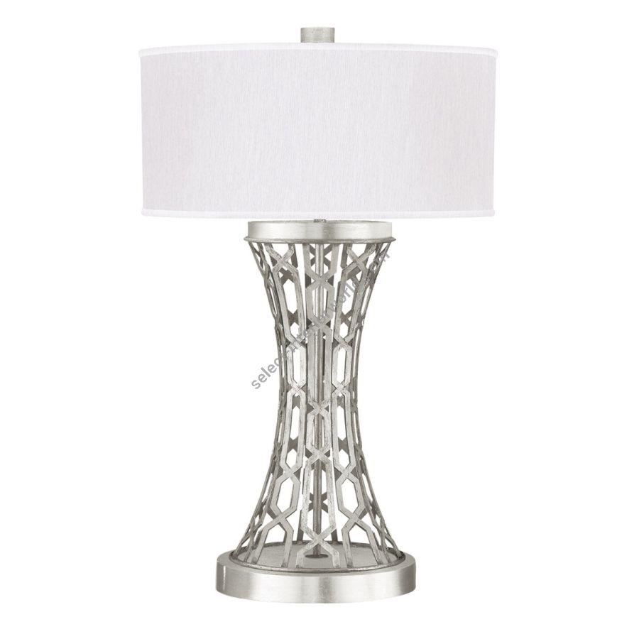 Silver Leaf / White Fabric Shades - 784910-41