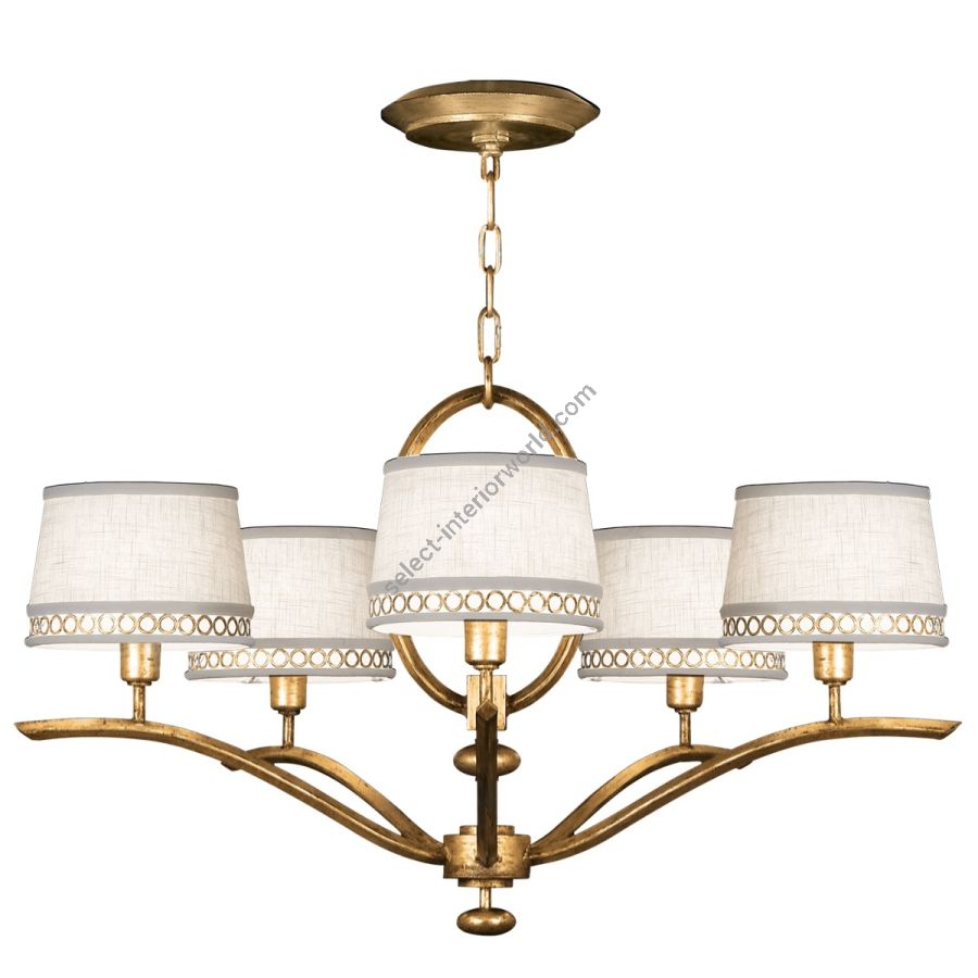 Gold / White Linen Shades - 785440-2