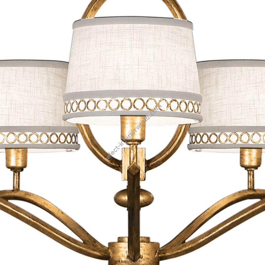 Gold / White Linen Shades - 785440-2