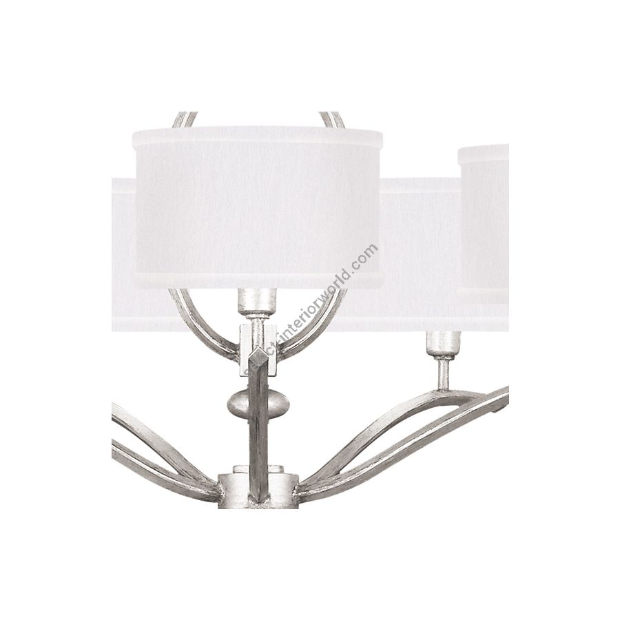 Silver Leaf / White Fabric Shades - 785440-41