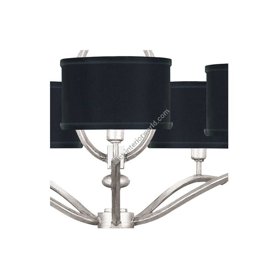 Silver Leaf / Black Fabric & Silver Inner Lining Shades - 785440-42