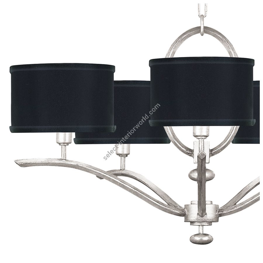 Silver Leaf / Black Fabric & Silver Inner Lining Shades - 785440-42