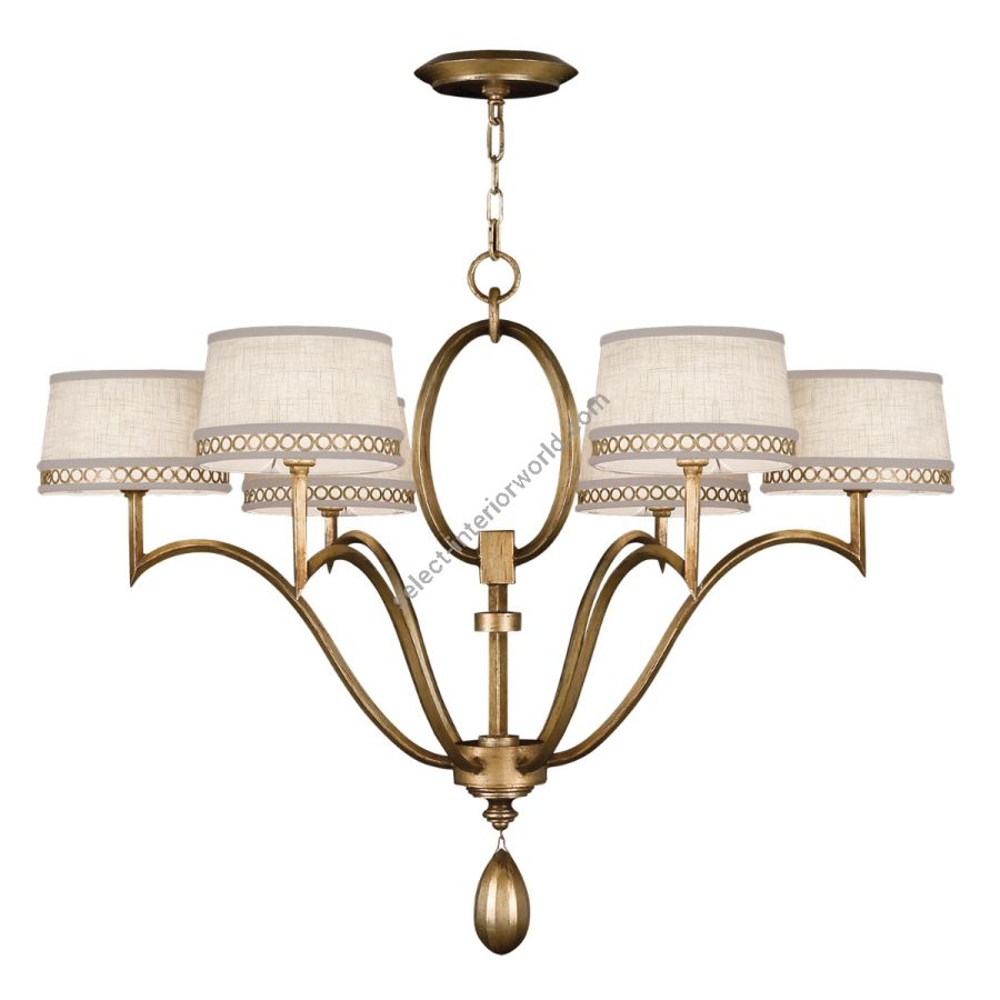 Gold / White Linen Shades - 785840-2