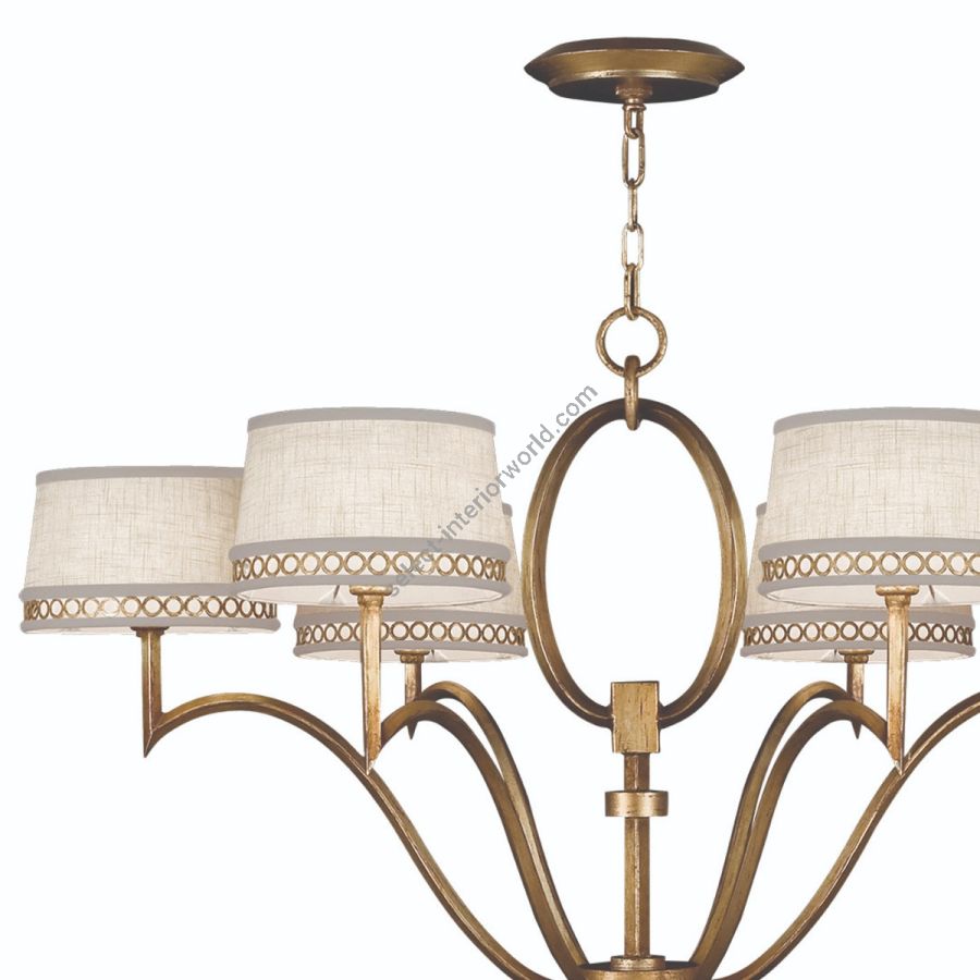 Gold / White Linen Shades - 785840-2