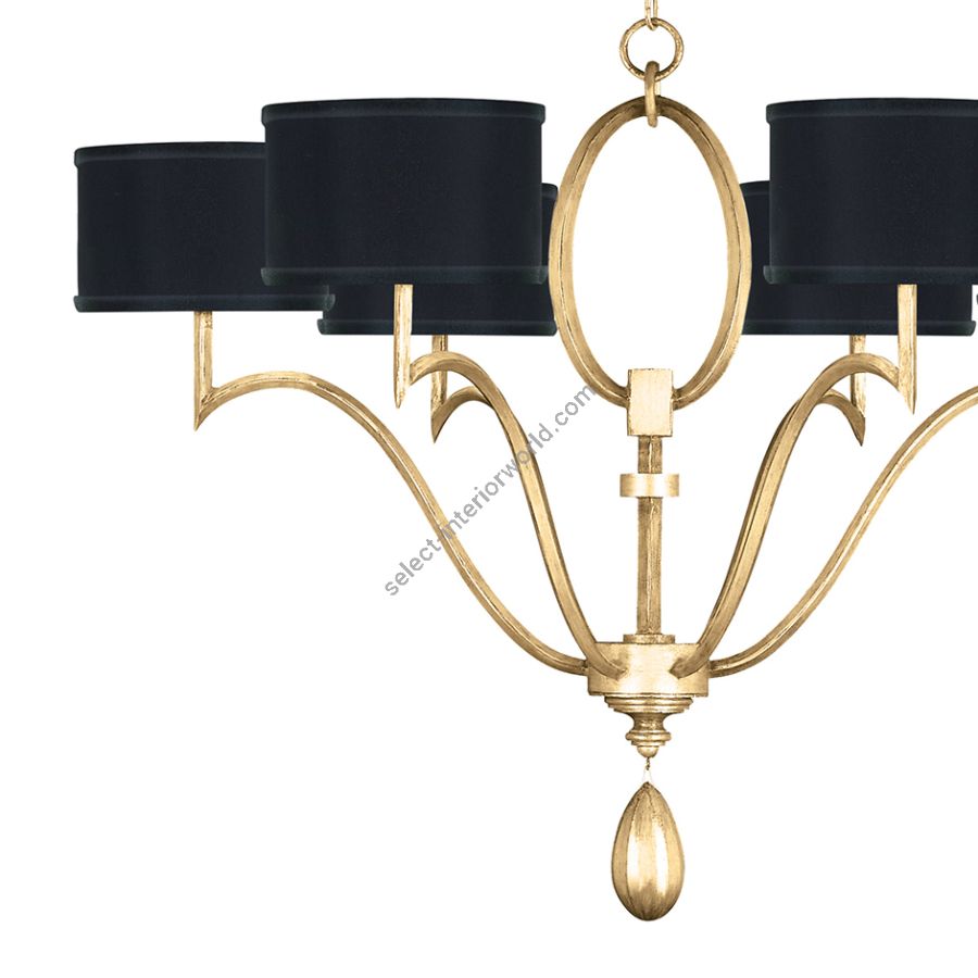 Gold Leaf / Black Fabric & Gold Inner Lining Shades - 785840-34