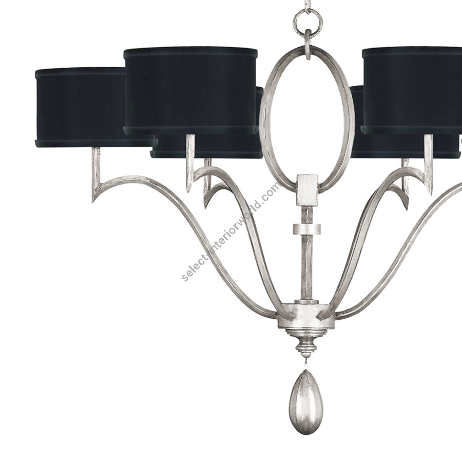 Silver Leaf / Black Fabric & Silver Inner Lining Shades - 785840-42