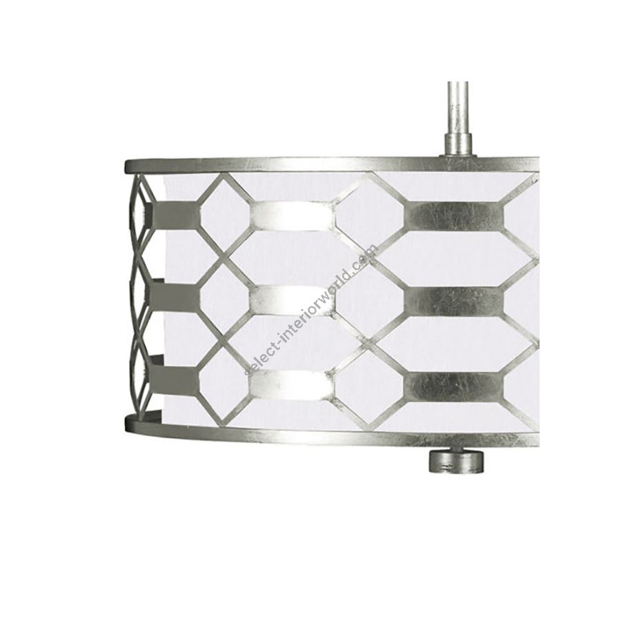 Silver Leaf / White Fabric Shade - 787540-41