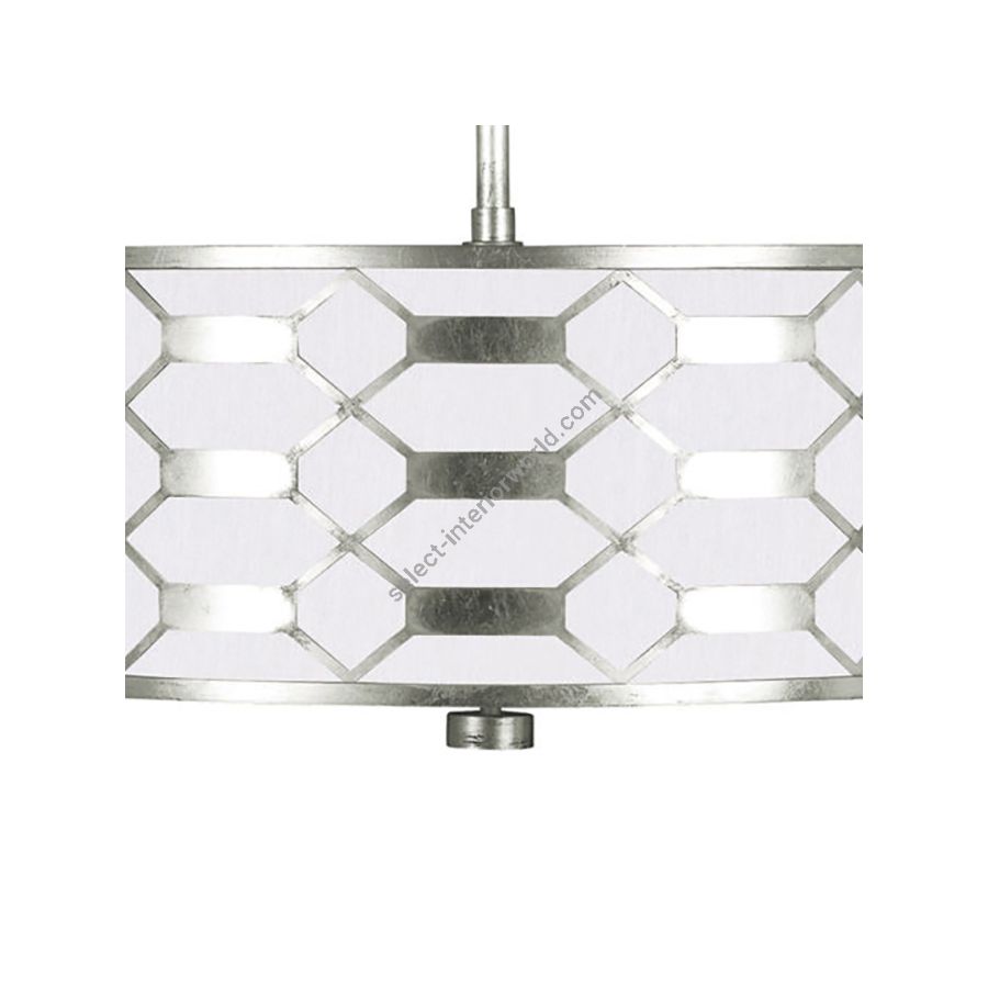 Silver Leaf / White Fabric Shade - 787540-41