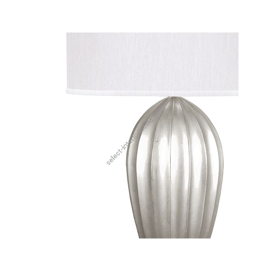 Silver Leaf / White Fabric Shade - 793110-41