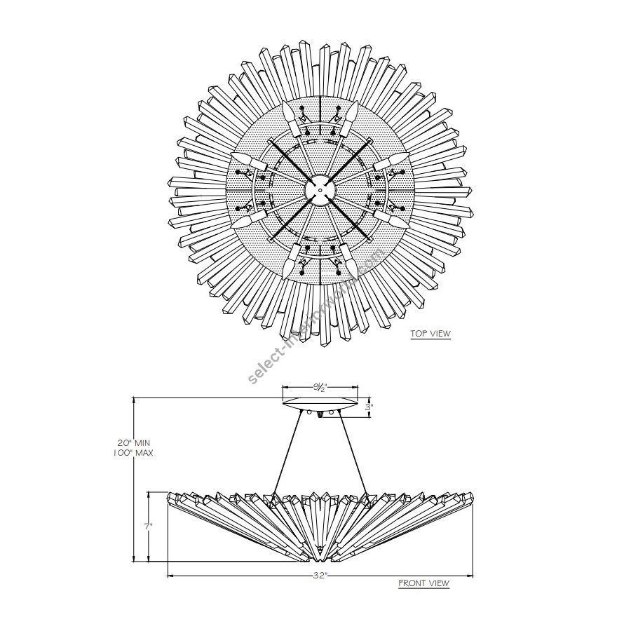 32″ Silver - 870240-1 / 7” H x 32” W ( 17.78 cm x 81.28 cm )