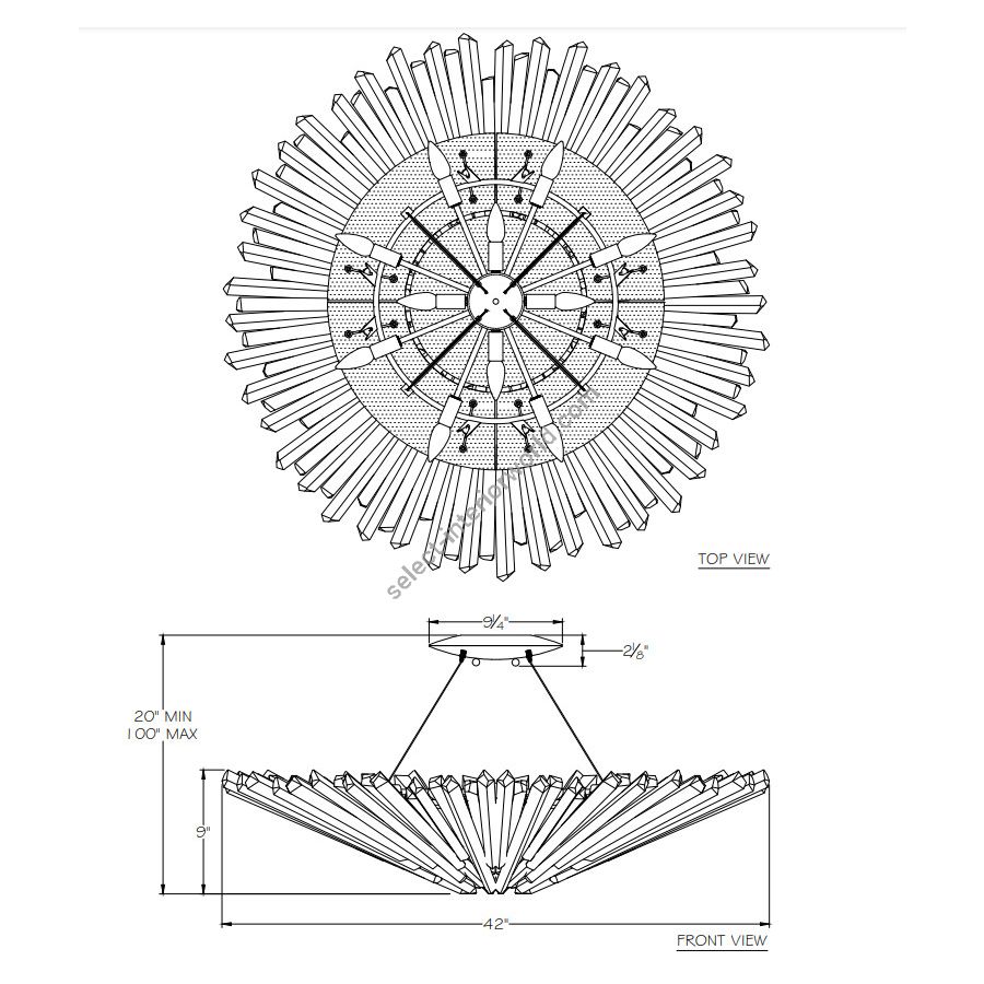 42″ Silver - 870240 / 9” H x 42” W ( 22.86 cm x 106.68 cm )