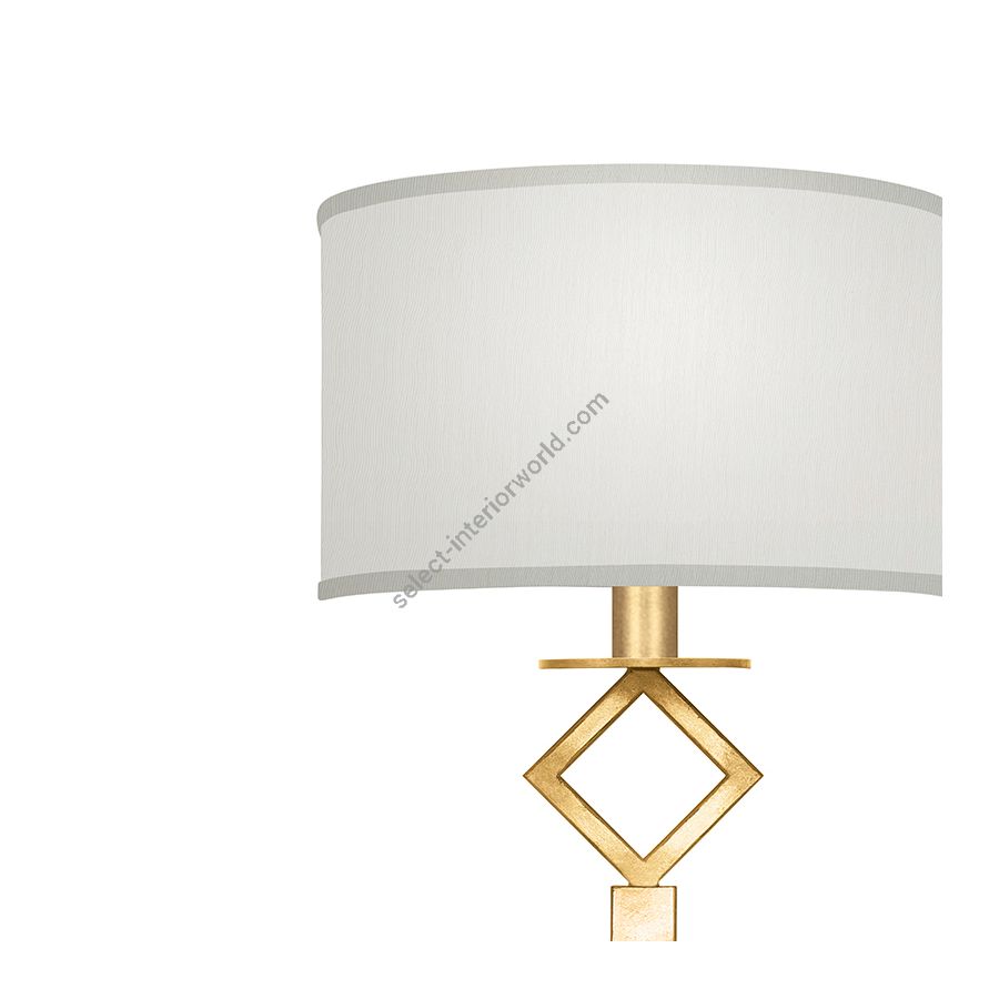 Gold Leaf / White Fabric Shades - 887950-310