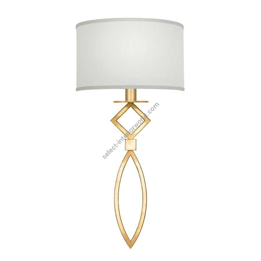 Gold Leaf / White Fabric Shades - 887950-310