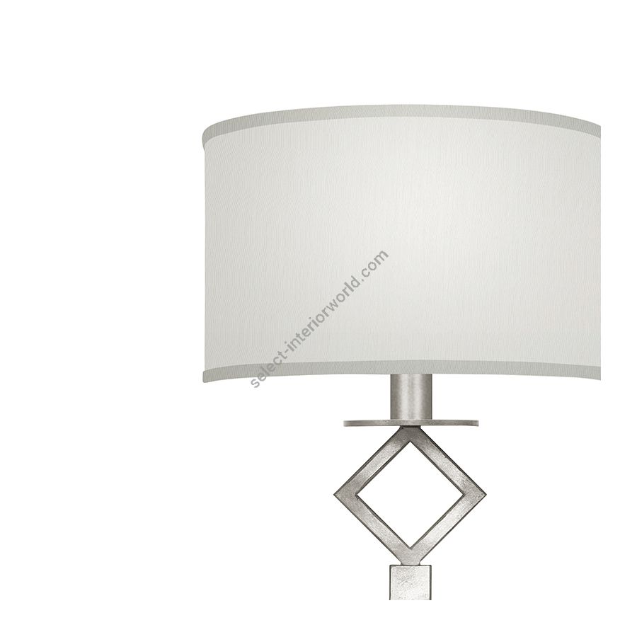 Silver Leaf / White Fabric Shades - 887950-41